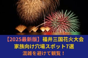 【2025最新版】福井三国花火大会の家族向け穴場スポット7選｜混雑を避けて観覧！