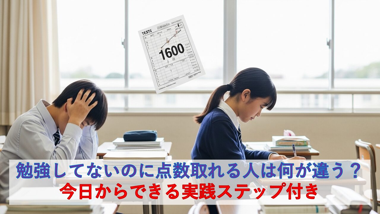勉強してないのに点数取れる人は何が違う?今日からできる実践ステップ付き
