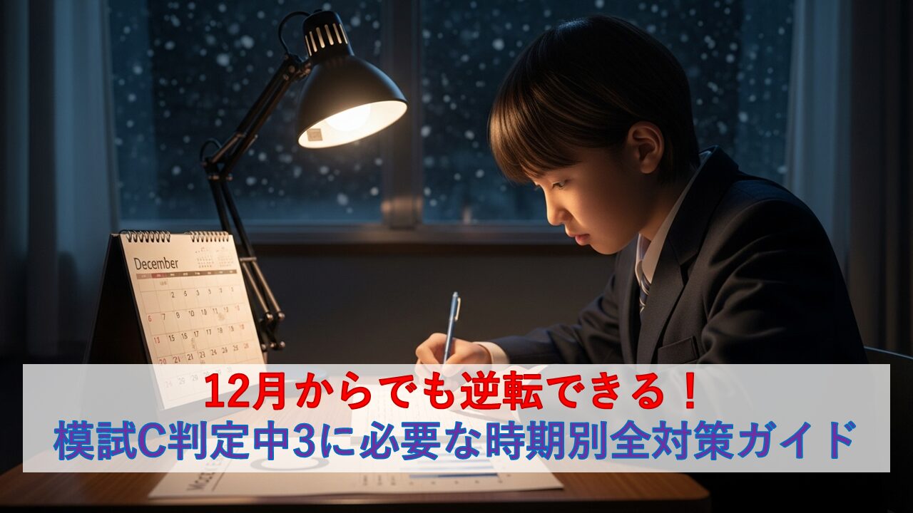 12月からでも逆転できる!模試C判定中3に必要な時期別全対策ガイド