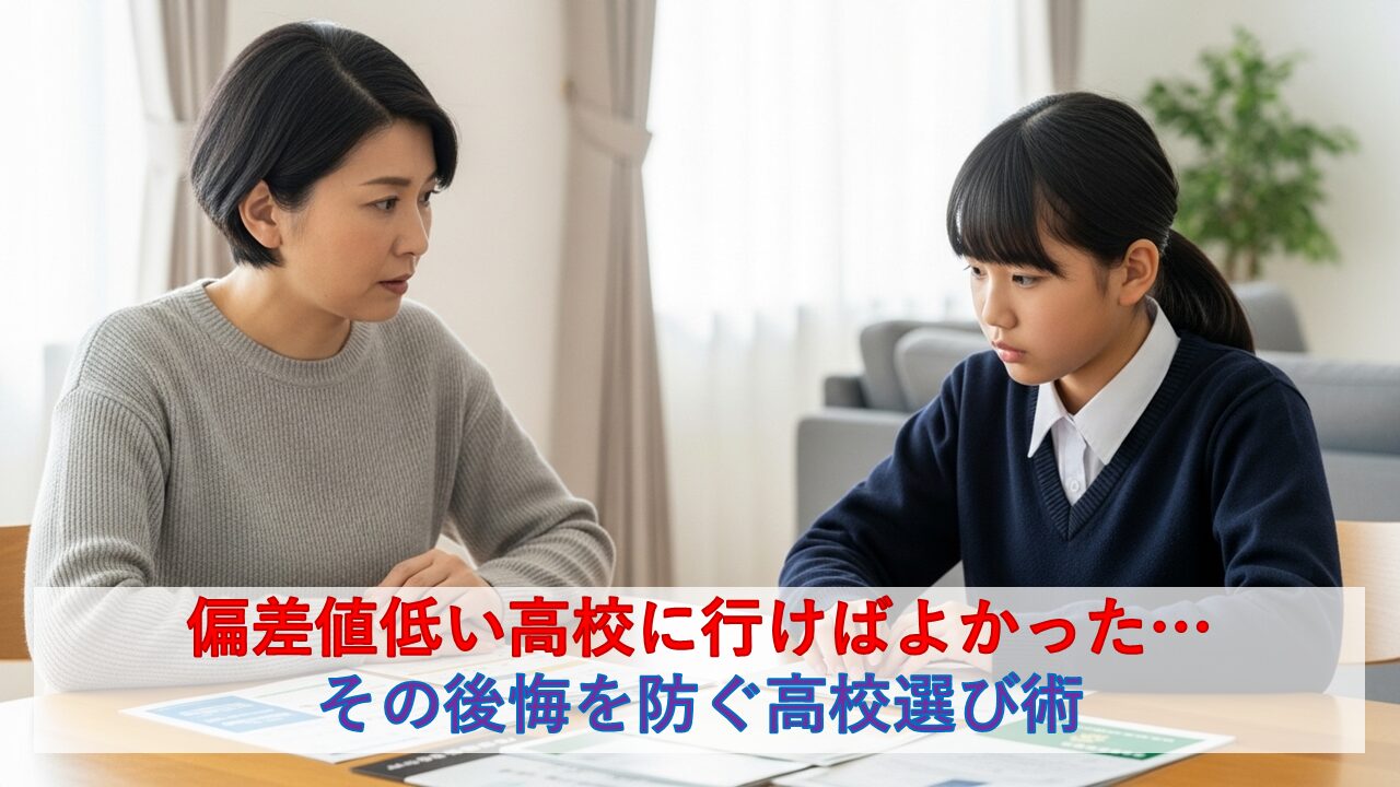 偏差値低い高校に行けばよかった…その後悔を防ぐ高校選び術
