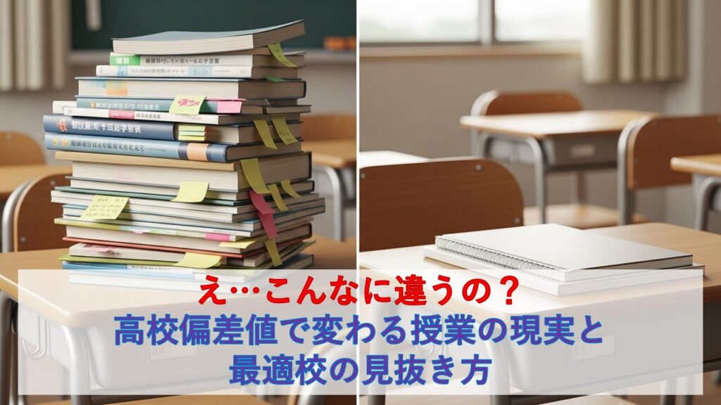 え…こんなに違うの？高校偏差値で変わる授業の現実と最適校の見抜き方