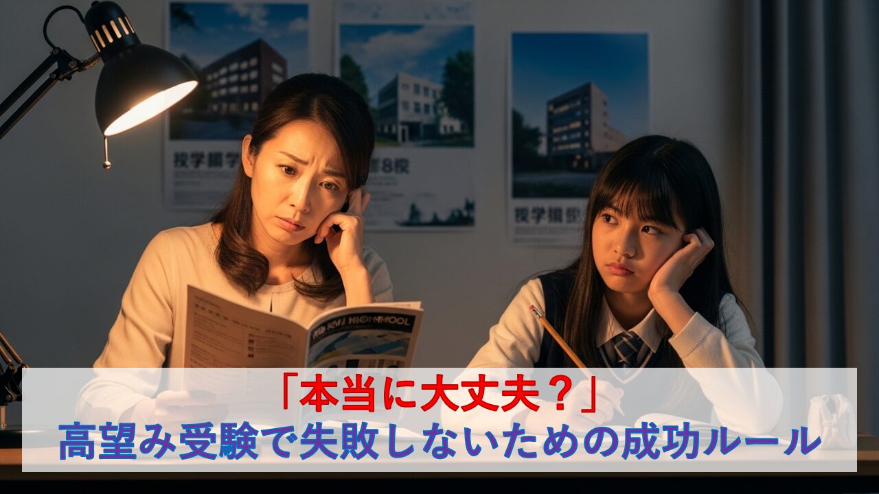「本当に大丈夫？」高望み受験で失敗しないための成功ルール