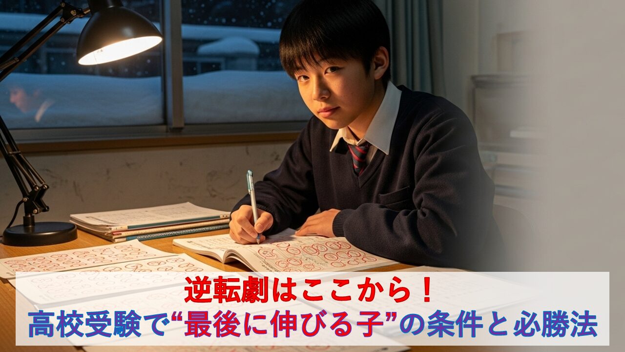逆転劇はここから！高校受験で“最後に伸びる子”の条件と必勝法