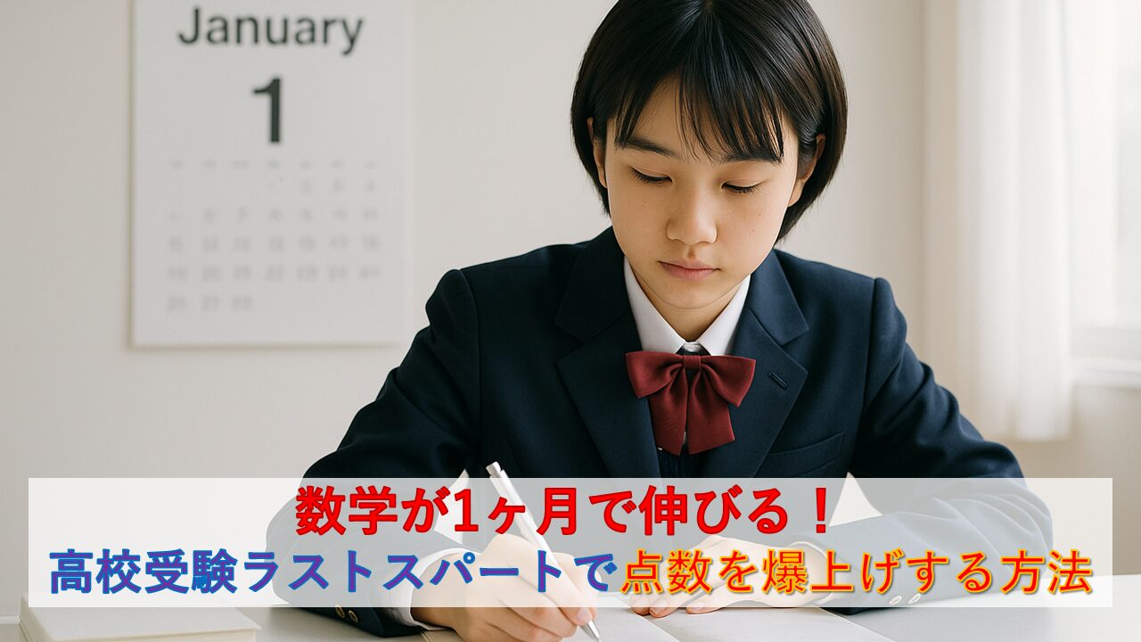 数学が1ヶ月で伸びる!高校受験ラストスパートで点数を爆上げする方法
