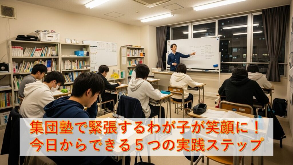 集団塾で緊張するわが子が笑顔に！今日からできる５つの実践ステップ