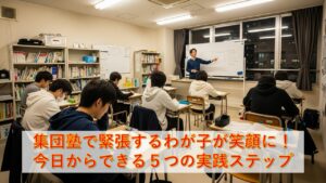 集団塾で緊張するわが子が笑顔に！今日からできる５つの実践ステップ