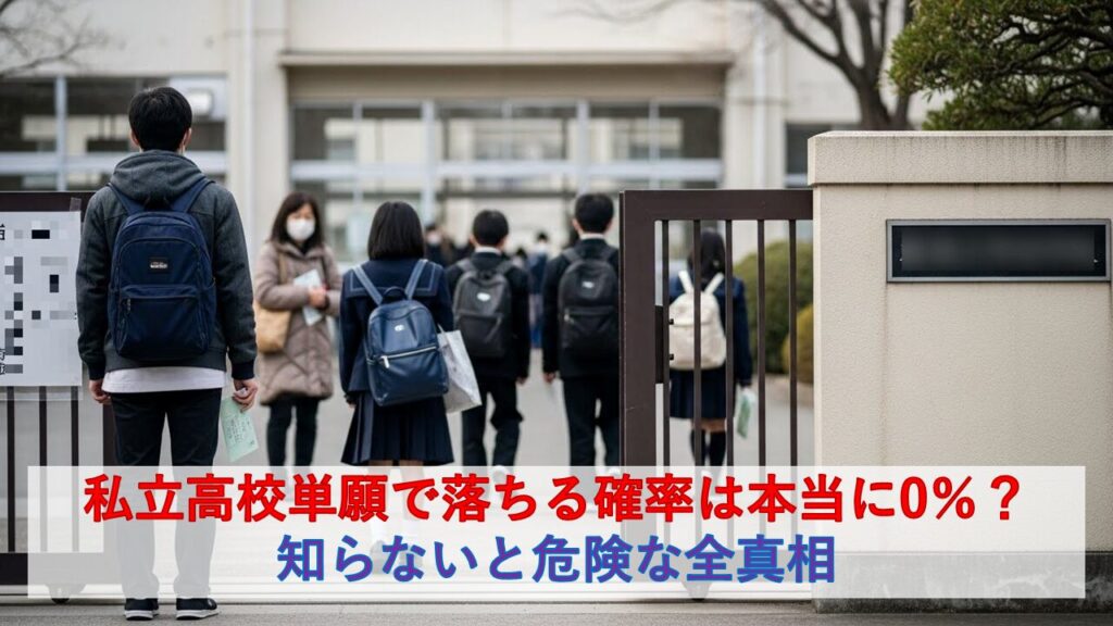 私立高校単願で落ちる確率は本当に0％？知らないと危険な全真相