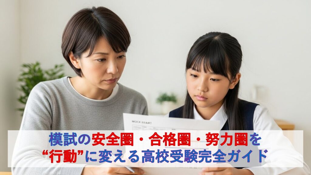 模試の安全圏・合格圏・努力圏を“行動”に変える高校受験完全ガイド