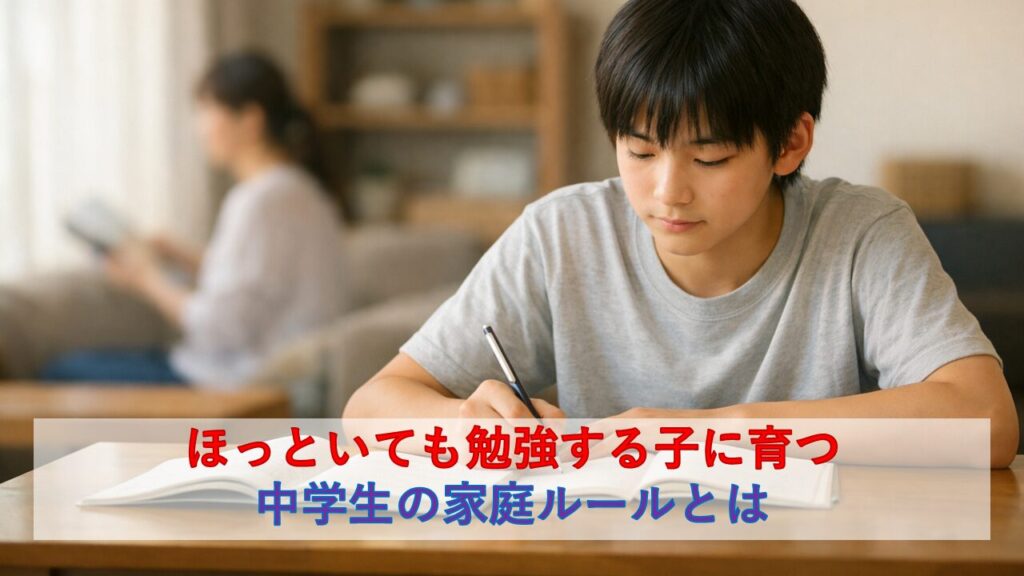 ほっといても勉強する子に育つ中学生の家庭ルールとは
