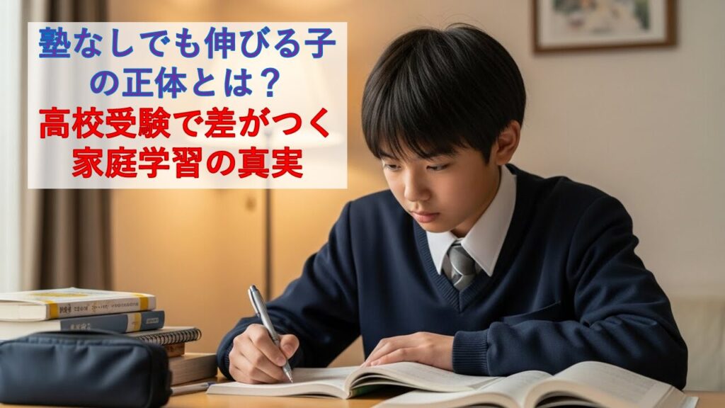 塾なしでも伸びる子の正体とは？高校受験で差がつく家庭学習の真実