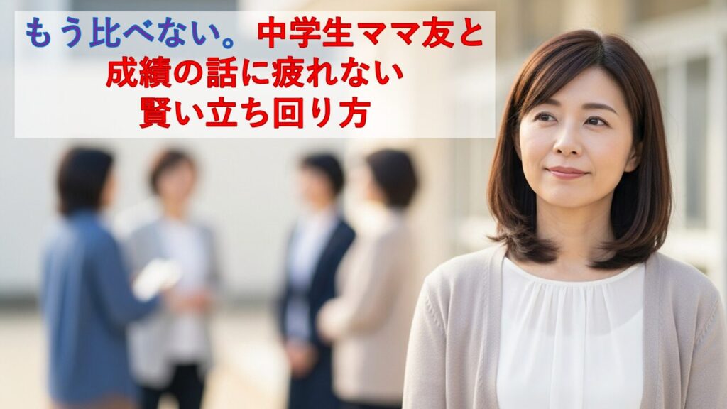 もう比べない。中学生ママ友と成績の話に疲れない賢い立ち回り方