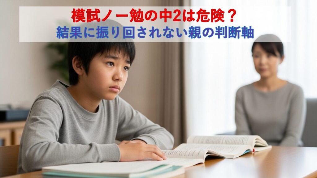 模試ノー勉の中2は危険？結果に振り回されない親の判断軸