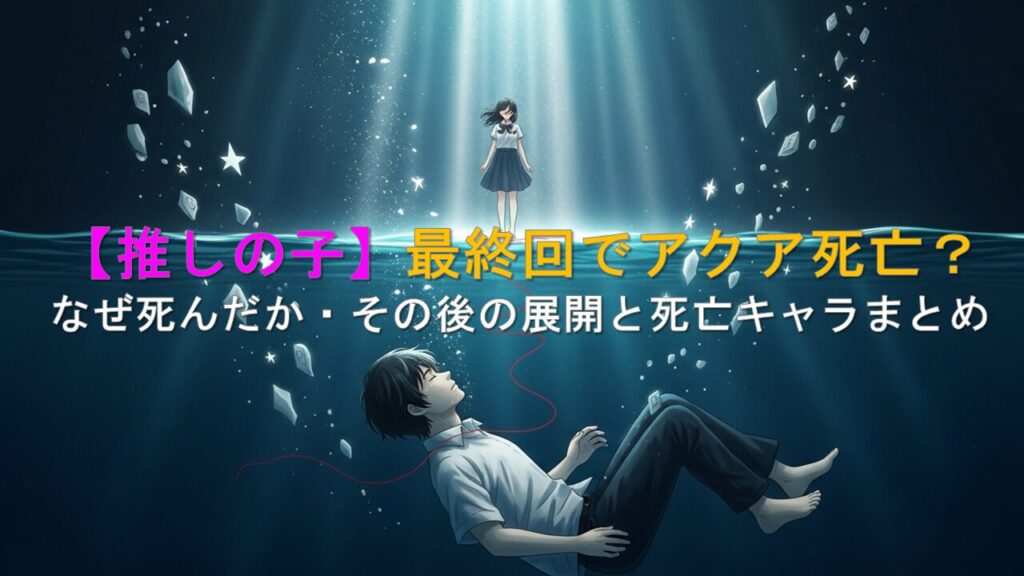 推しの子最終回でアクア死亡？なぜ死んだか・その後の展開と死亡キャラまとめ