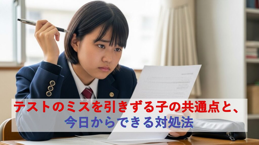 テストのミスを引きずる子の共通点と、今日からできる対処法