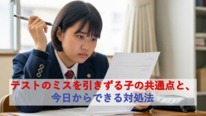 テストのミスを引きずる子の共通点と、今日からできる対処法
