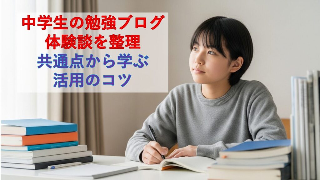 中学生の勉強ブログ体験談を整理｜共通点から学ぶ活用のコツ