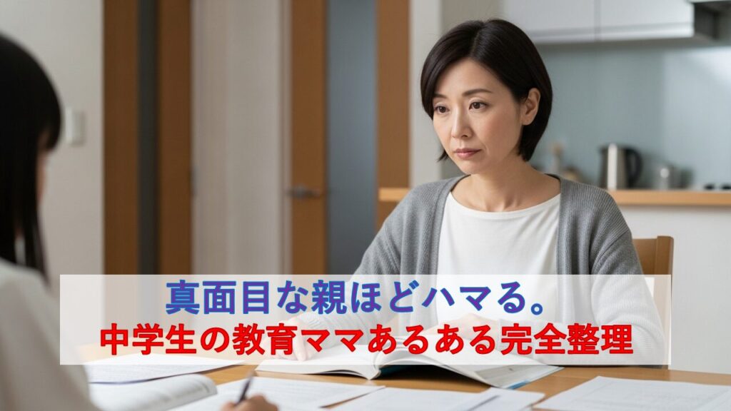 真面目な親ほどハマる。中学生の教育ママあるある完全整理