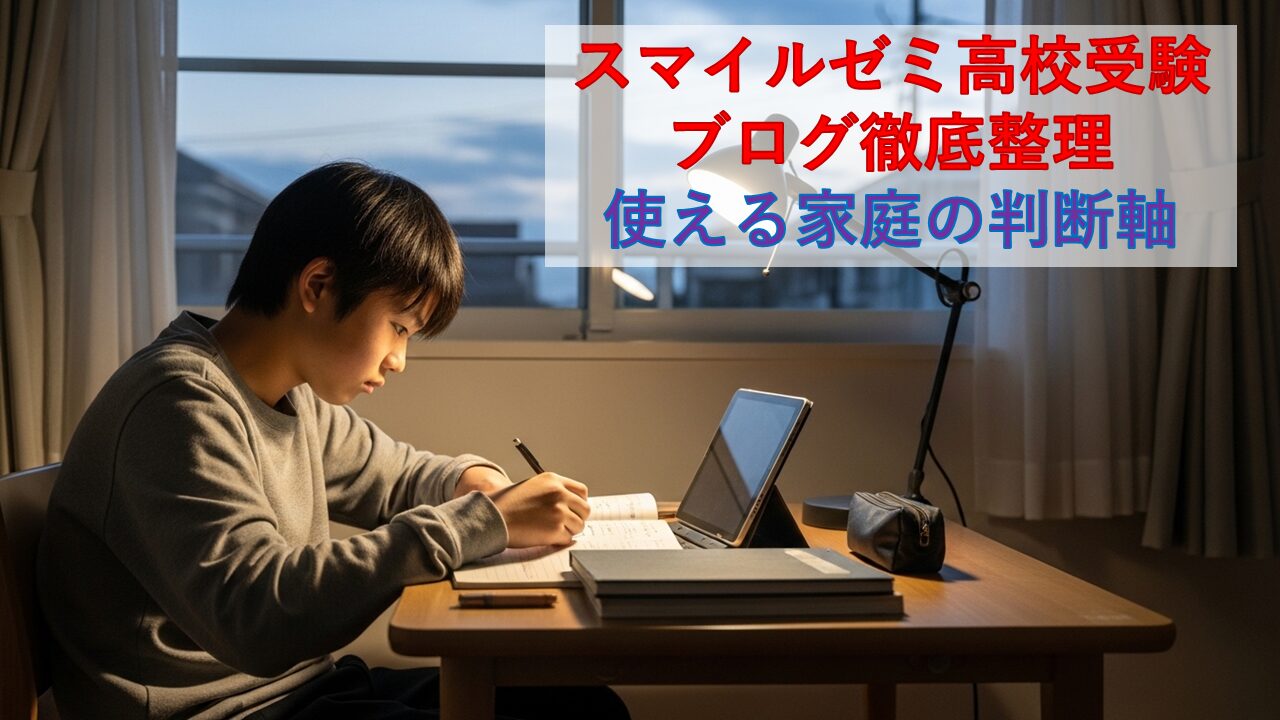 スマイルゼミ高校受験ブログ徹底整理｜使える家庭の判断軸