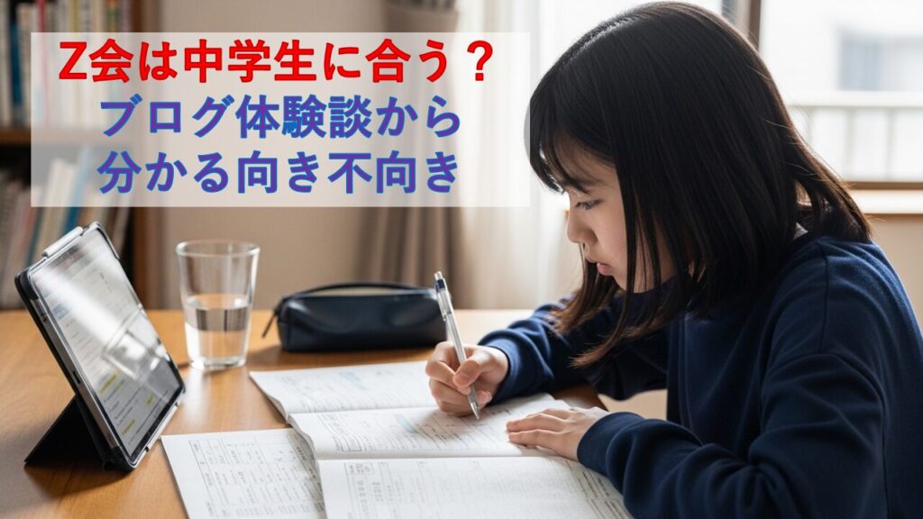 Z会は中学生に合う？ブログ体験談から分かる向き不向き